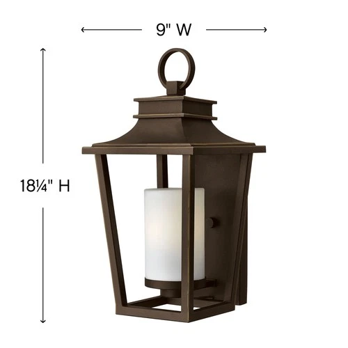 Hinkley Lighting 1744 1 Light 18.25"H Outdoor Lantern Wall Sconce - Black - Picture 2 of 4