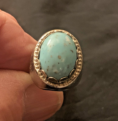 Vintage 1950 s Circa Metal Sky King Navajo Treasure Premium Ring