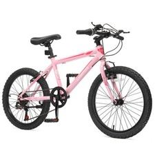 20in Mountain Bike 7 Speed with Steel Frame, V Brake, for Student Children Pink