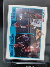 NBA Hoops 1991-92 League Leaders Michael Jordan Karl Malone #306