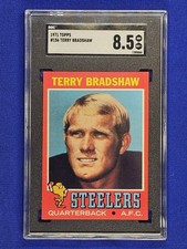 🔥🏈1971 Topps - Terry Bradshaw #156 DEAD CENTERED SGC 8.5 NM/MT Rare Rookie