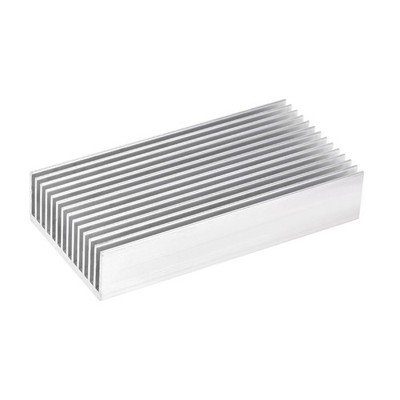 Parallele Kerben Kühlkörper für MOS GPU IC Chip 100 x 50 x 20 mm Silber