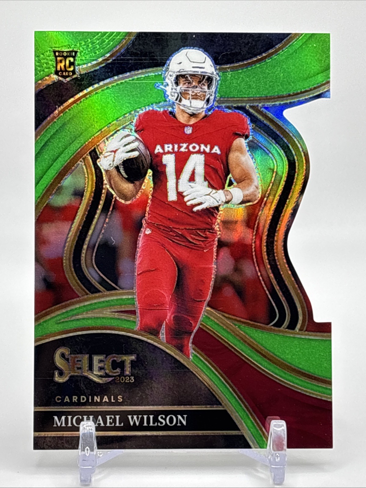 2023 Select Club Level Michael Wilson RC #234 Neon Green Prizm Die-Cut /499 SP
