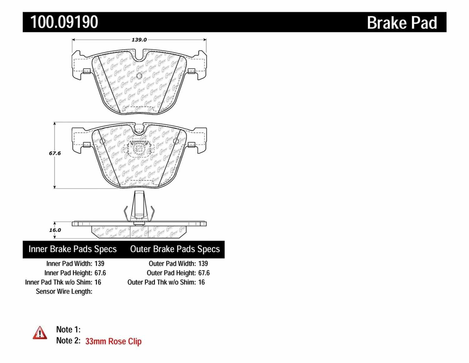 Disc Brake Pad Set fits 2004-2012 Rolls-Royce Phantom  CENTRIC PARTS