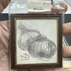 Dollhouse Minaiture Artisan Framed Original Graphite Drawings Girl And Onions — photo 5