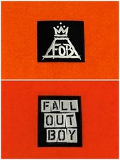 A Pair Of Fall Out Boy Sew / Iron On Embroidered Patches