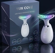 Lux Cove 7-in-1 LED Facial Sculptor, 2026 Red Light Therapy Face Massager Neck