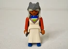 Vintage Playmobil Native American Indian Woman Figure Wolf Hat 1993