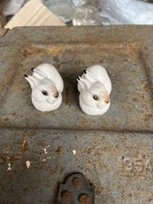 Vintage Porcelain Rabbit Figurines Lomonosov Porcelain Factory In The USSR. X2