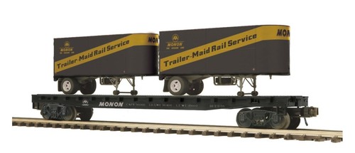 MTH 20-98755 Juego de 2 coches planos Monon con 2 remolques para cachorros Nuevo en caja | Zustand: New