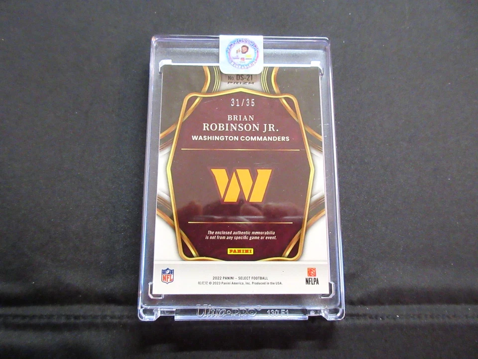 2022 PANINI SELECT BRIAN ROBINSON JR DRAFT SELECTIONS BLUE /35 - Image 2 of 3