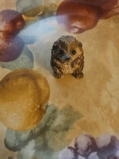 Vtg Hedgehog Mini Figurine Stone Critter Littles SCL 042 Wild Life 1.75" 