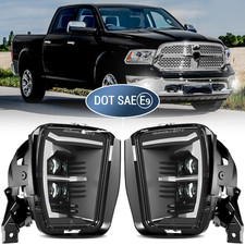 2pcs For 2013-2018 Dodge Ram 1500 Led Fog Lights Driving Bumper Lamps With Drl 2pcs For 2013-2018 Dodge Ram 1500 Led Fog Lights Driving Bumper Lamps With Drl