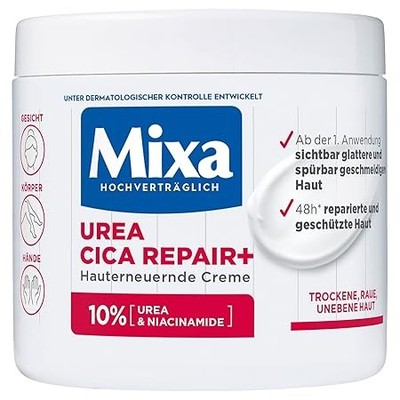 Mixa Urea Cica Repair+ 400 ml   Feuchtigkeitscreme für trockene raue Haut