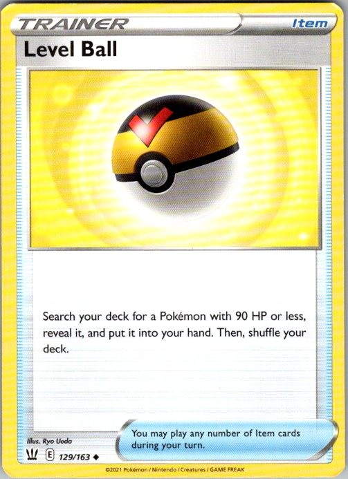Level Ball 129/163 Uncommon Battle Styles Pokemon Lightly Played