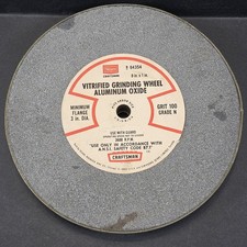 Craftsman 8" x 1" Vitrified Aluminum Oxide Grinding Wheel 100 Grit Grade N