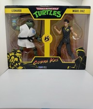 Playmates Toys TMNT vs Cobra Kai Boxed Figure Set Leonardo Miguel Diaz Sword