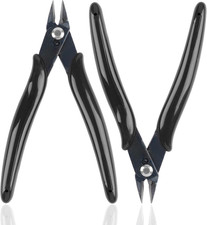 2 Pack 5" Micro Wire Cutters Flush Cut Pliers Precision Side Cutter Jewelry Tool