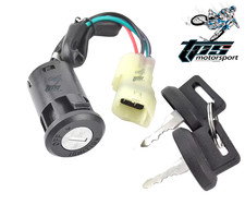 4 PIN IGNITION BARREL MAIN SWITCH & KEYS FITS: YAMAHA YFM 90 RAPTOR 2009 - 2013