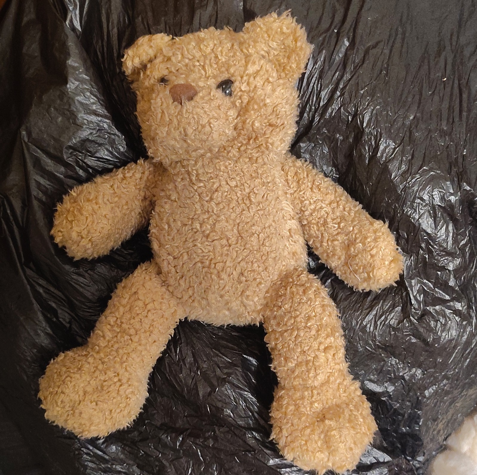Build a Bear Workshop Curly Brown Tan Plush Teddy Toy Stuffed Animal Doll 16
