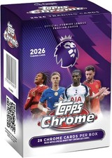 2026 Topps Chrome Premier League Soccer Value Blaster Box Factory Sealed