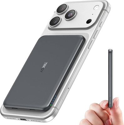 MagSafe Portable Charger, 5000mAh Slim Magnetic Power Bank with USB-C