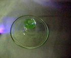 Vintage Green Uranium Glass 4” (3 15/16”) Lid ONLY Depression Dish Candy VGC FS