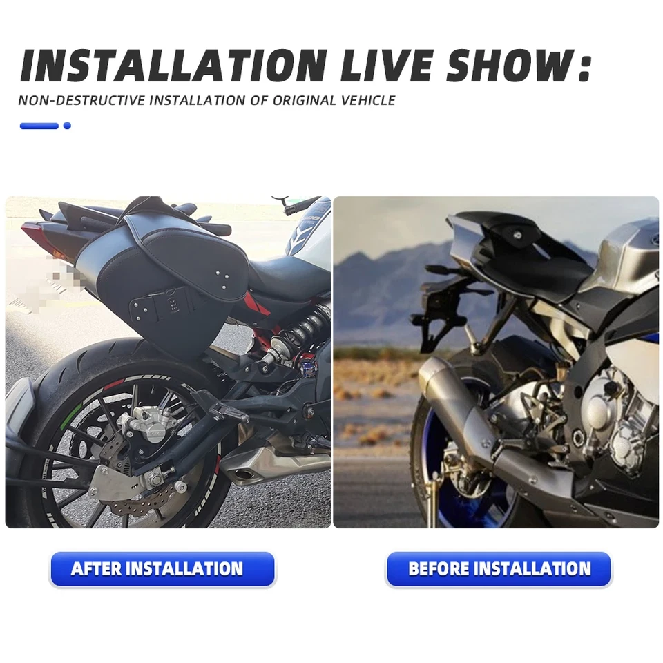 Saddle Bag Luggage Side Tool Storage Bag For HONDA Rebel CMX 250 300 500 1100 - Imagem 2 de 4