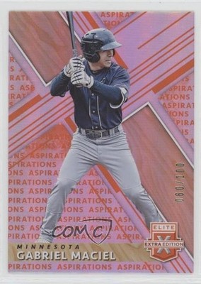 2019 Panini Elite Extra Edition Aspirations Orange /100 Gabriel Maciel #134 rh9