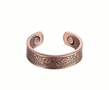  Kupfer Ring mit Magneten Gravur Lebensbaum V...