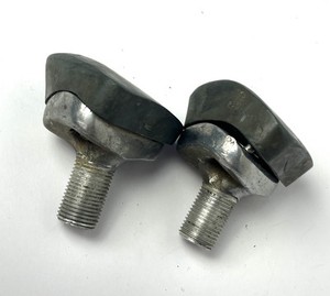 Vintage Roller Skate Toe Stop Green Clay Front Brake Stoppers Triangle Set of 2