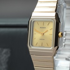 Orologio da donna al quarzo rettangolare oro RADO Diastar 133.9717.3 quasi co...
