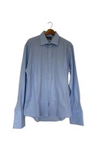 Dehavilland Shirt Size 16.5 Blue Long Sleeve Cotton Blend French Cuff Non Iron