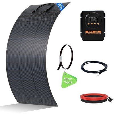 ECO-WORTHY 200W Flexibles Solarpanel mit 20A MPPT Solarmodule Wohnmobil Balkon