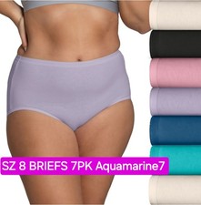 SZ 8 Fruit of the Loom SIGNATURE BRIEFS 7PK 100 Cotton in Aquamarine7  Gift