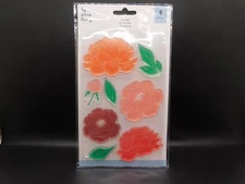 American crafts clear stamps Peony 8pc
