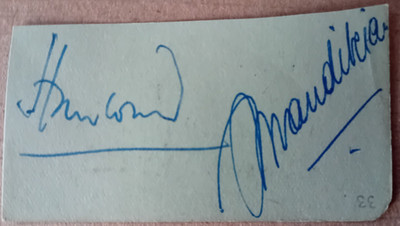 ORIGINAL AUTOGRAMM LORD HAREWOOD Direktor der Nationaloper