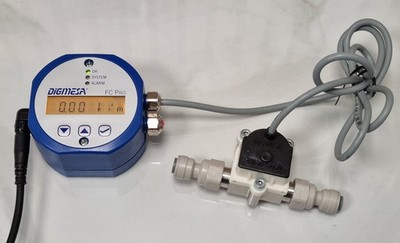 Digmesa FC Pro Flow Controller mit Durchflussmesser Turbine Edelstahl 1/4''