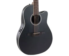 Ovation Applause AB2412-5S Cutaway 12-String A/E Guitar - Black Satin - Open Box