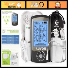 Rechargeable TENS Unit Muscle Stimulator - 24 Modes, 8 Premium Electrode Pads fo