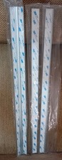 NEW 3 Splashwall Splashback Trim Matt Silver 4mm x 60cm End Cap Internal Corner