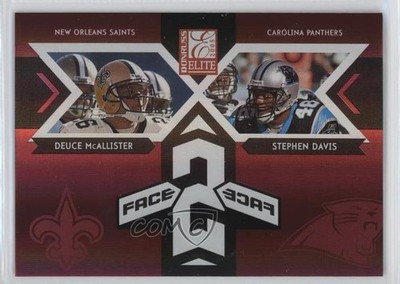 2005 Donruss Elite Face 2 Red 189/250 Deuce McAllister Stephen Davis #CB-8 1s8