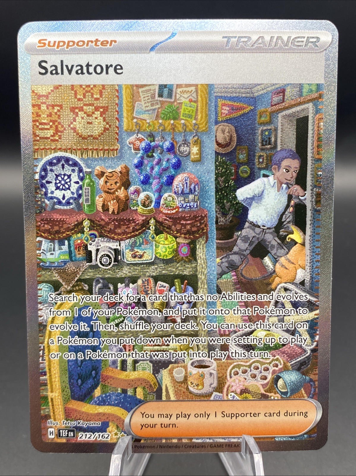 Salvatore 212/162 Special Illustration Rare Temporal Forces Pokémon Card SIR NM