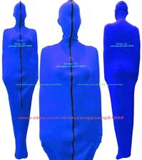 Unisex Blue Spandex Mummy Costumes Body Bags Sleeping Bag internal Sleeves F807