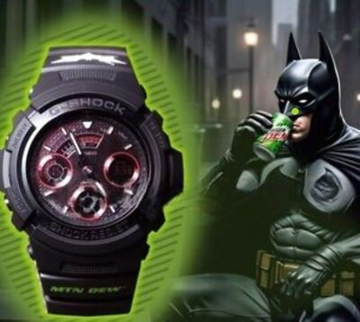 ⌚Ultra rare 2012 G-Shock AW591 MTN Dew Batman Limited edition