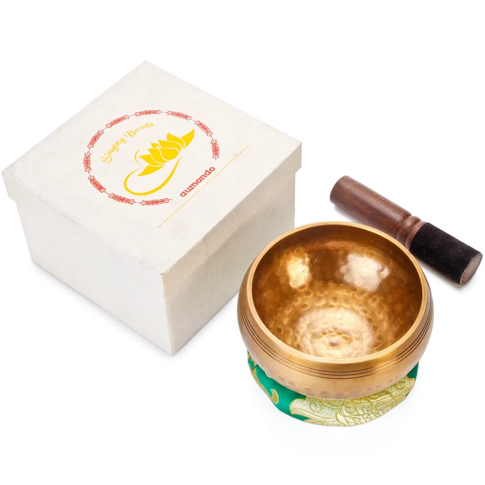 Große Tibetische Klangschale 500g, 13cm. Set für Yoga Meditation Schule als Gong - Bild 2 von 4