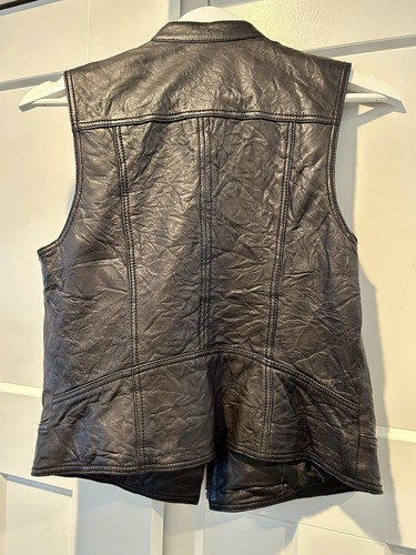 Halogen Black Leather Vest, Sz XS - Picture 5 of 5