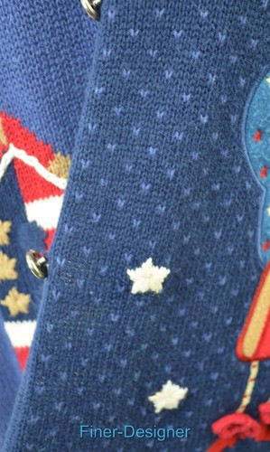 Quacker Factory Cardigan sleeveless sweater vest knit top patriotic flag plus 1X - Picture 4 of 6