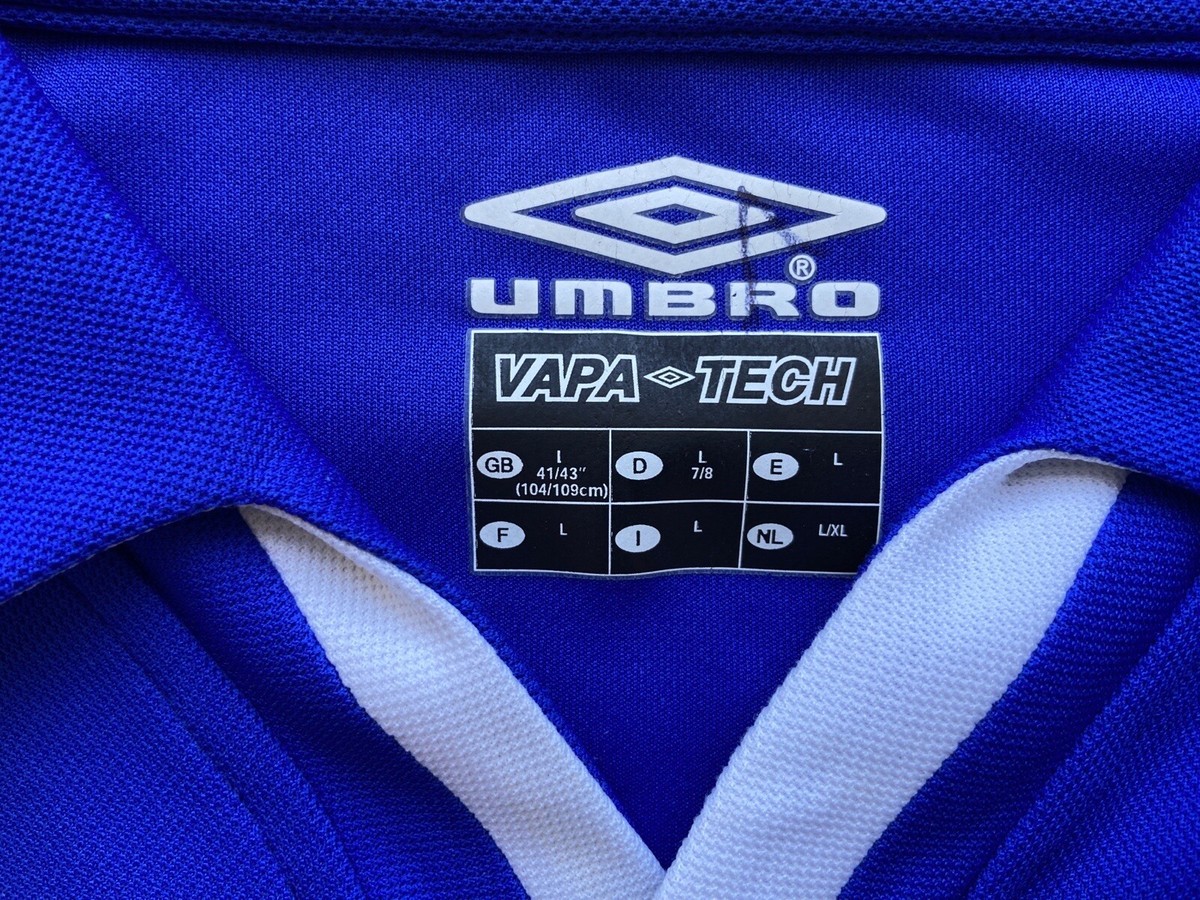 CHELSEA 2002 2003 HOME SHIRT JERSEY LONG SLEEVE UMBRO sz L CHELSEA 2002 2003 HOME SHIRT JERSEY LONG SLEEVE UMBRO sz L