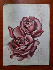 ACEO Original Watercolor Painting Landscape Signed Art Hand painting11.0x8.0"